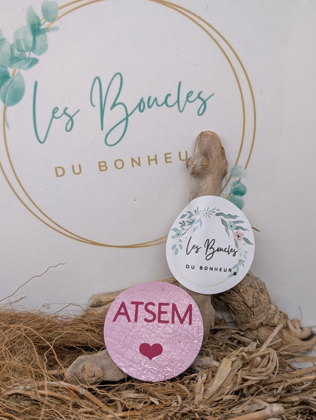 Broche personnalisée Moon ATSEM br078