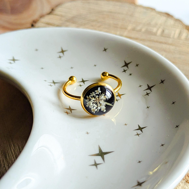 Anillo flor zanahoria silvestre 