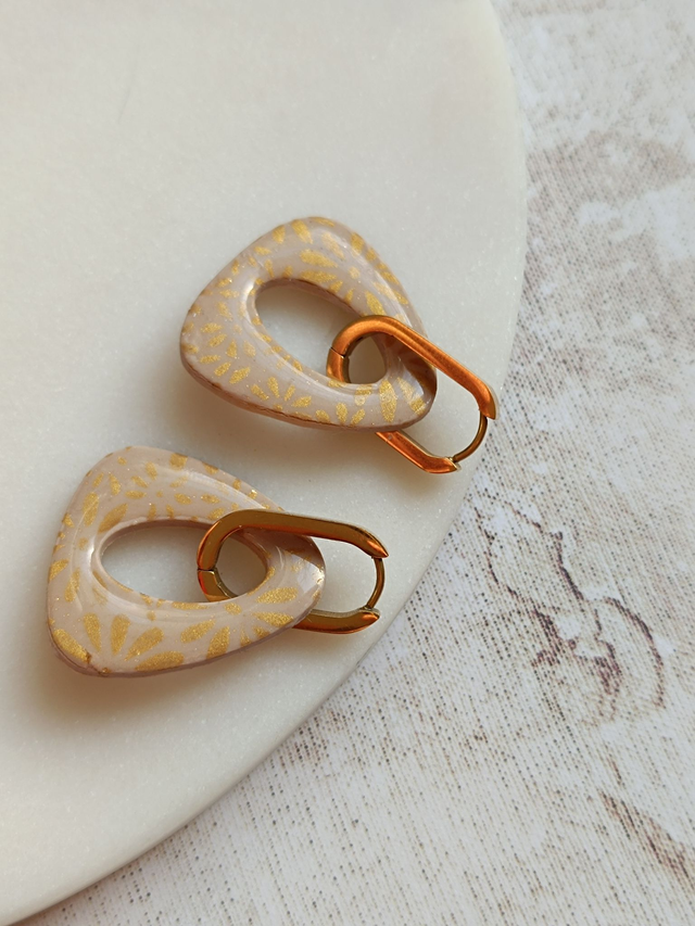 Boucles d'oreilles interchangeables Lila (créoles + breloques)