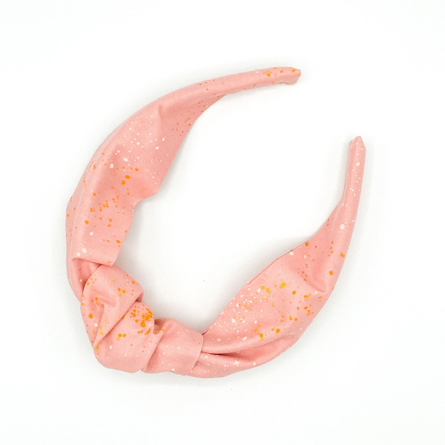 Top Knot Alice Band - Pink Speckle