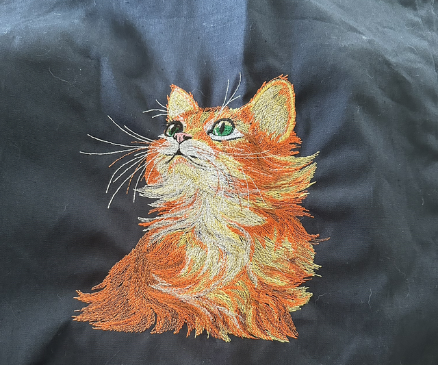 Large gussetted cotton tote - Ginger Cat