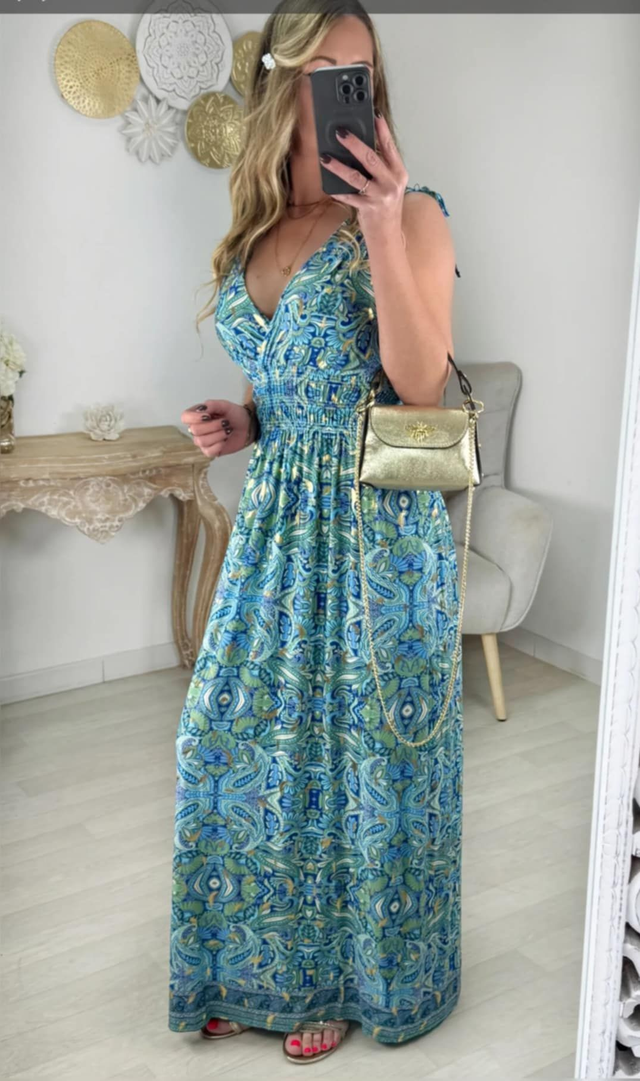 ROBE SANDRINE VERTE 