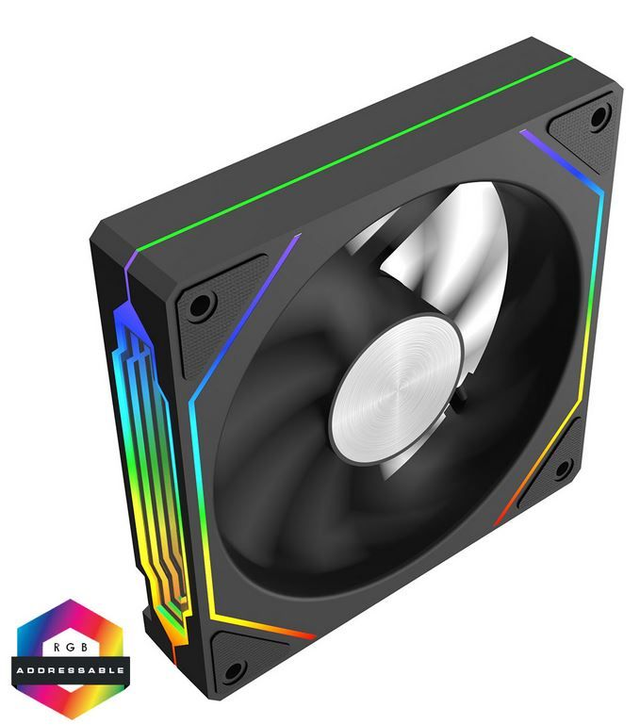 CiT Eclipse 120mm Two-Sided Infinity ARGB Black 4pin PWM PC Cooling Fan