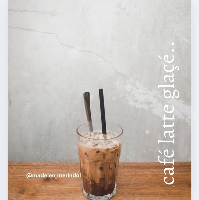 Café latte glacé