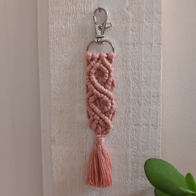 Porte-clés infini macramé
