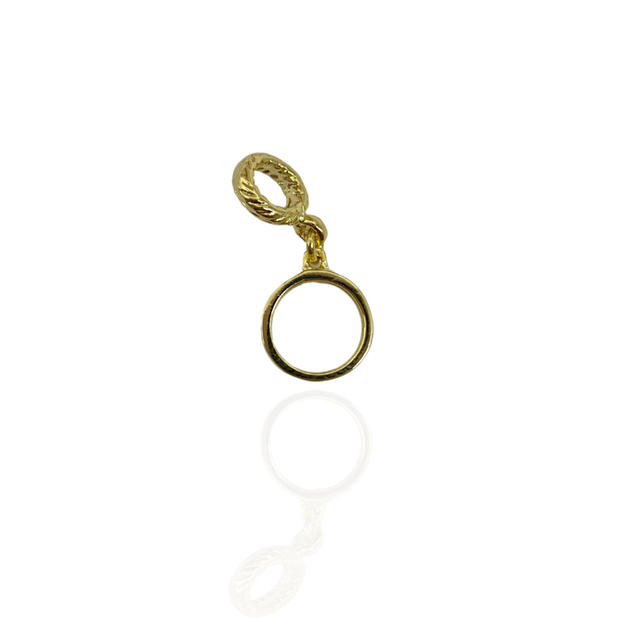 Berloque Aro Mino Ouro 4mm