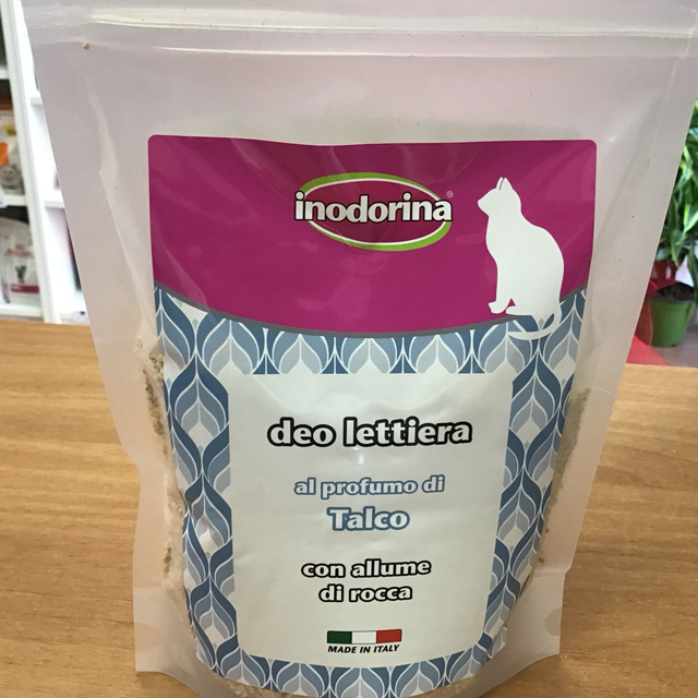 Inodorina DEO lettiera gatto al profumo di talco con allume di rocca 320 g 8031398253404