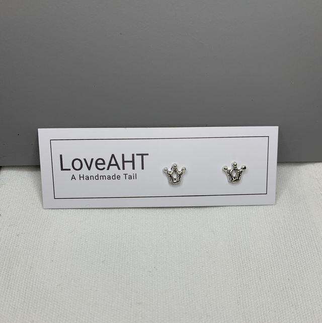 Sterling silver crown studs