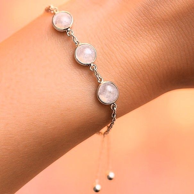 Stunning Moonstone Spinner Bracelet – Sterling Silver Jewellery for Intuition, Emotional Balance &amp; Feminine Energy