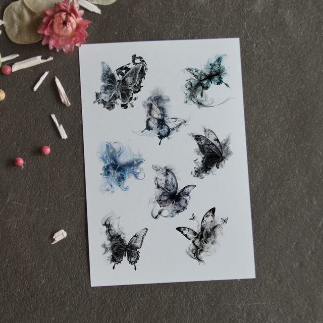 Stickervel Vlinders - "Mystieke Rook" - Rozeka