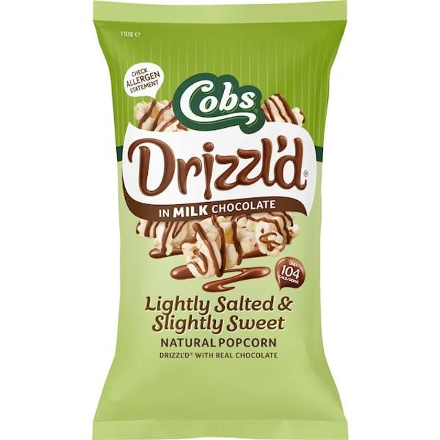 Cobs Drizzled Popcorn Milk Chocolate 110g