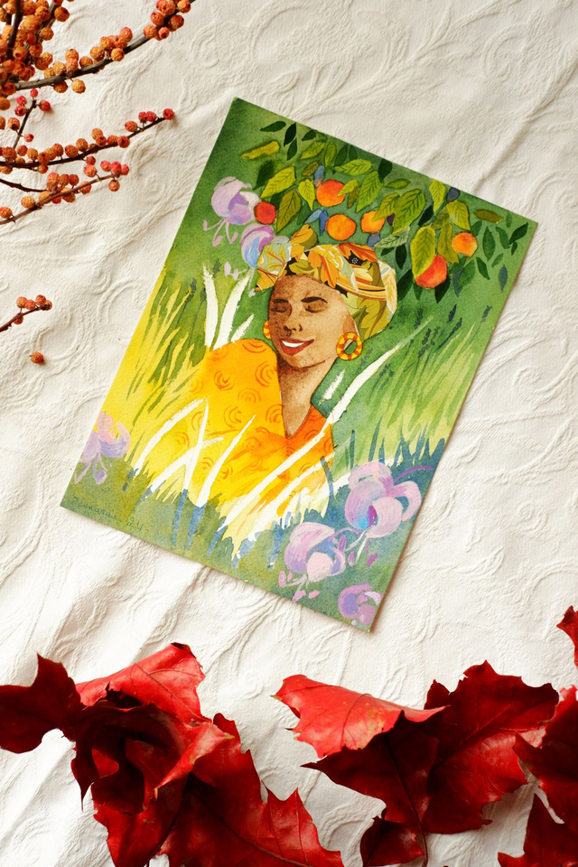 Illustration originale "Jardin d'Eden"