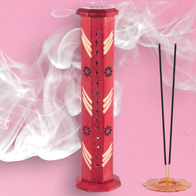 Tour à encens rouge
