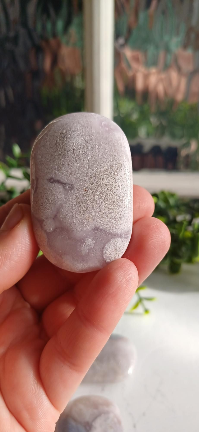 Pink Amethyst palm stone No. 5