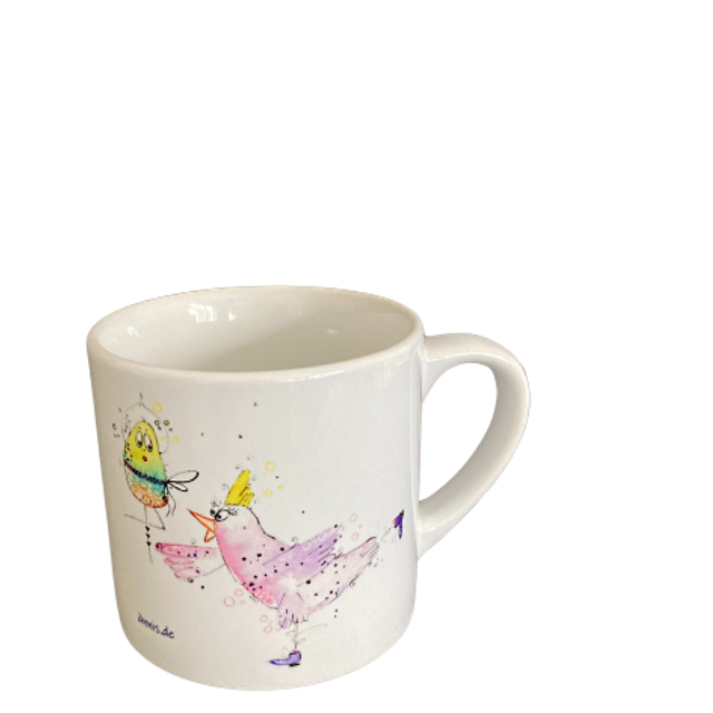 Keramiktasse "Yoga-Huhn"