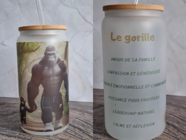 Verre givré gorille 