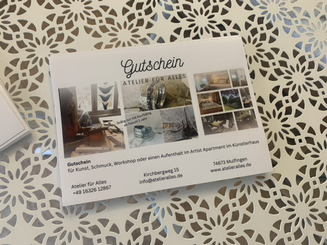 Gutschein Atelier für Alles und Artist Apartment