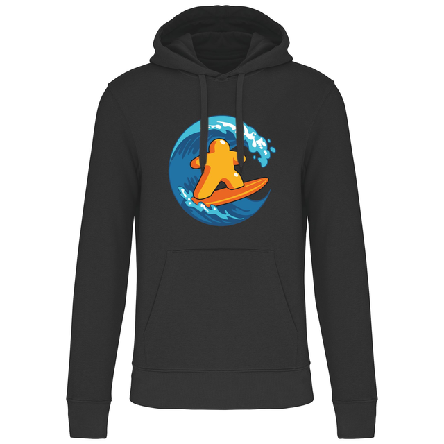 Sweat Noir Surfeur Poitrine