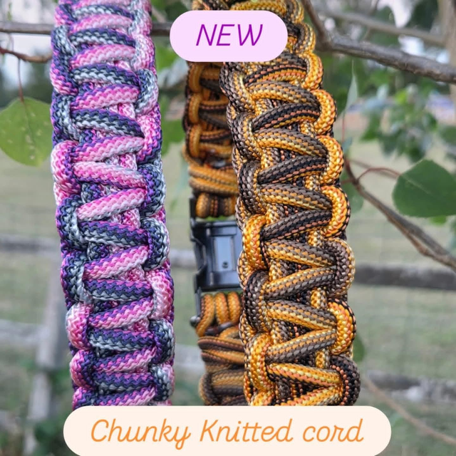 Chunky knit cobra weave collars