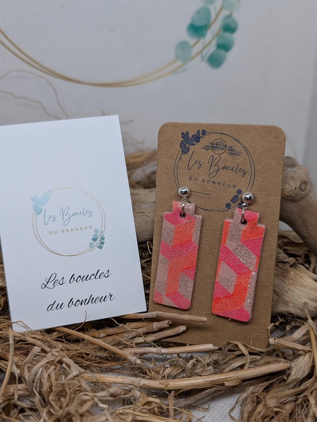 Boucles d'oreilles Simply rose s012