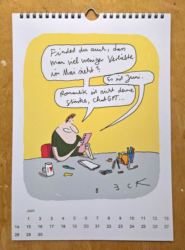 2027 Cartoon-Kalender