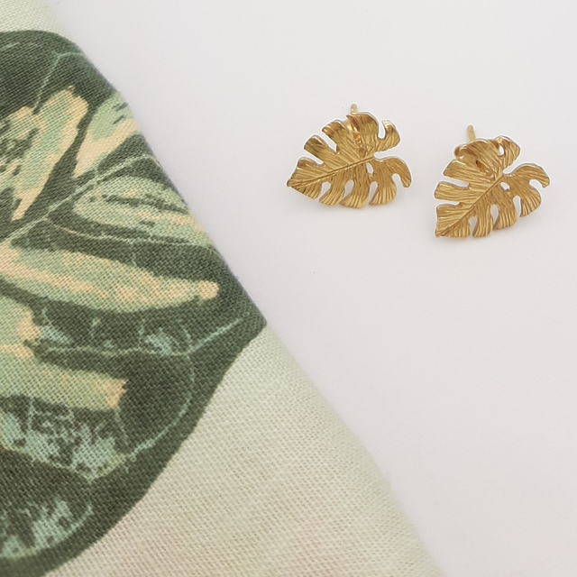 Monstera Leaf Earrings