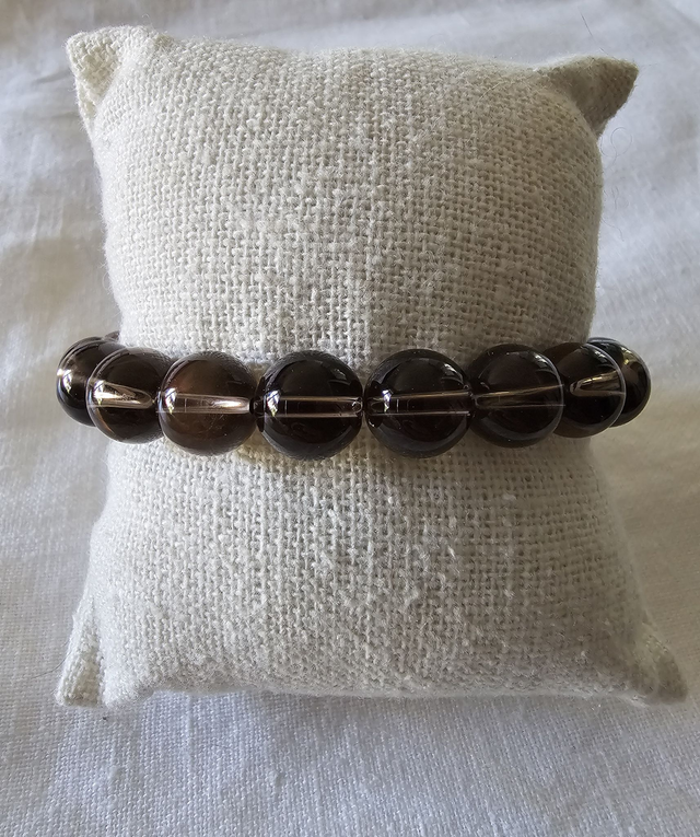 bracelet quartz fumée 10MM 