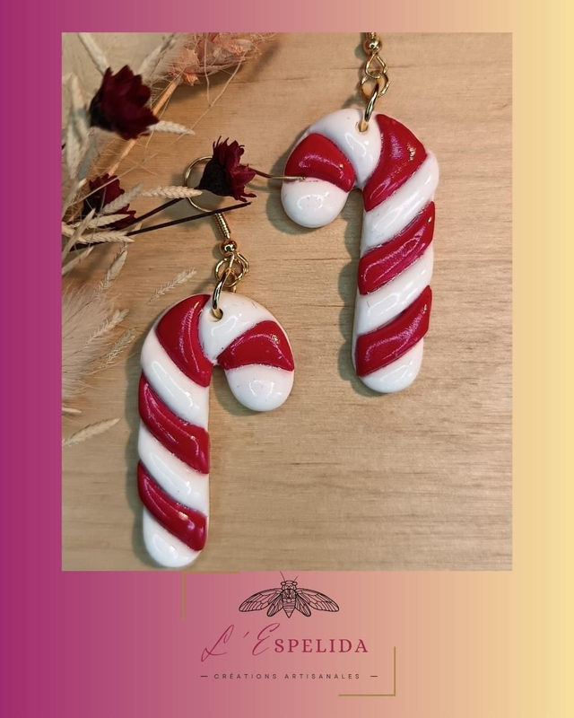 Sucres d'orge de Noël rouges et blancs