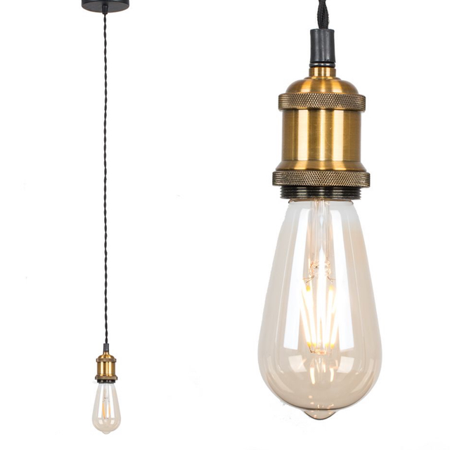 E27 Fixing (Brass / Black)