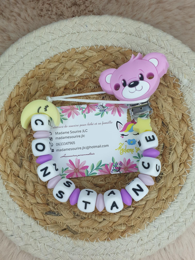 Attache tétine Lune