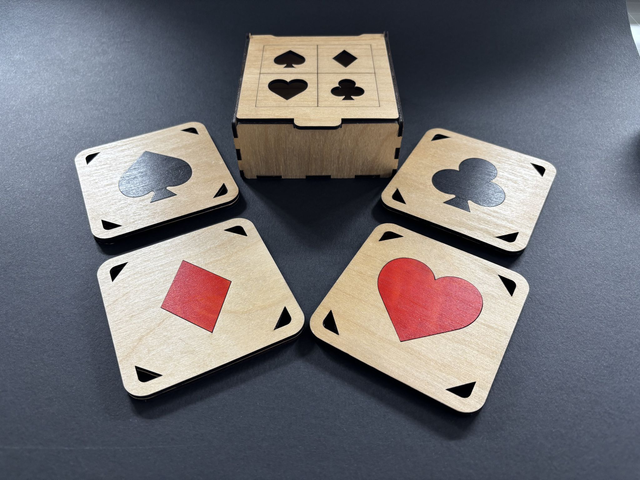 Playing Card Coaster Set