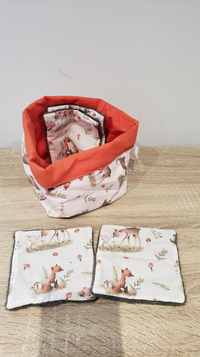 panier à lingettes animaux de la fôret