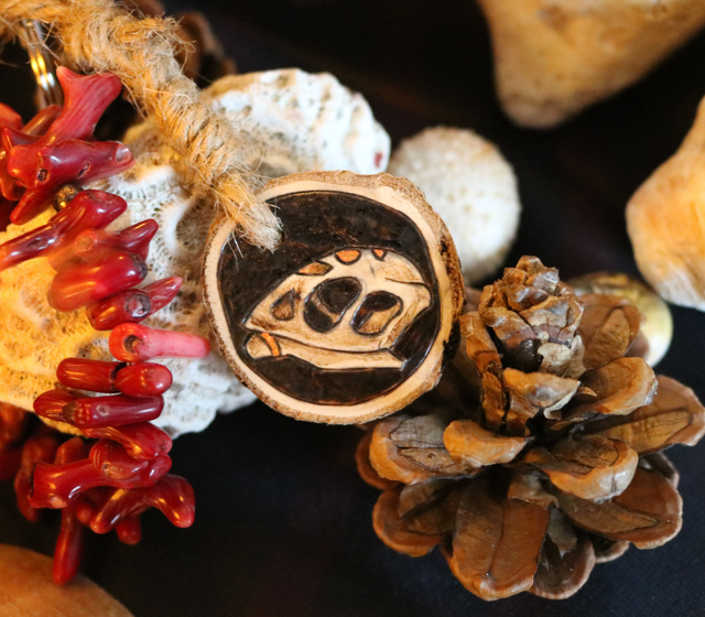 Caudipteryx - Pyrogravure - PIECE UNIQUE