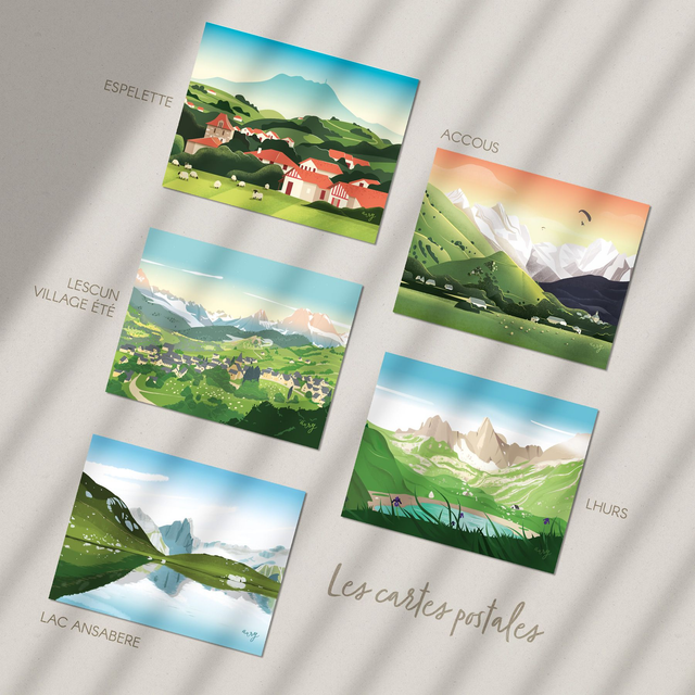 Carte postale des pyrénées au choix