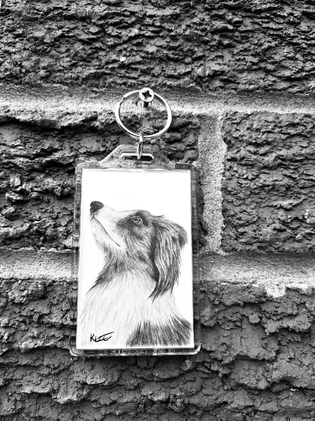 Border Collie Keyring
