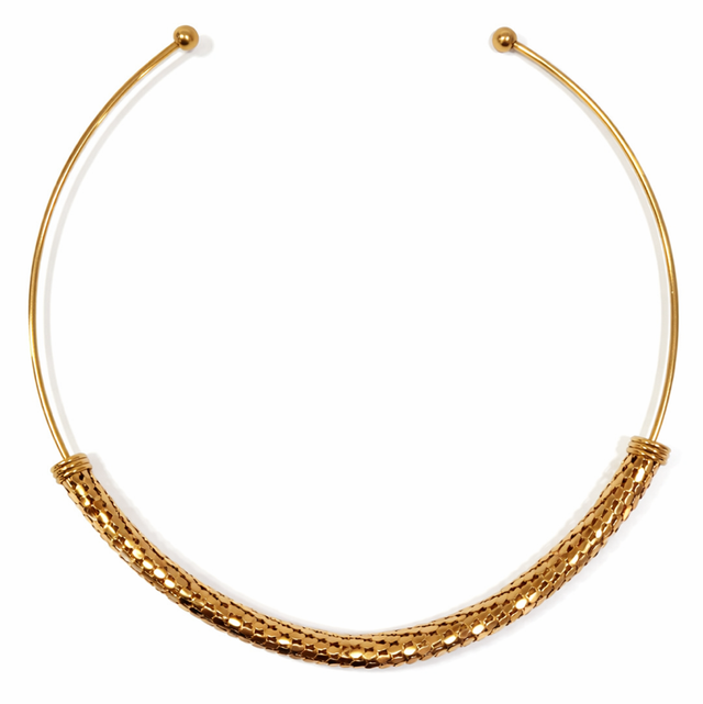 Choker acero dorado 