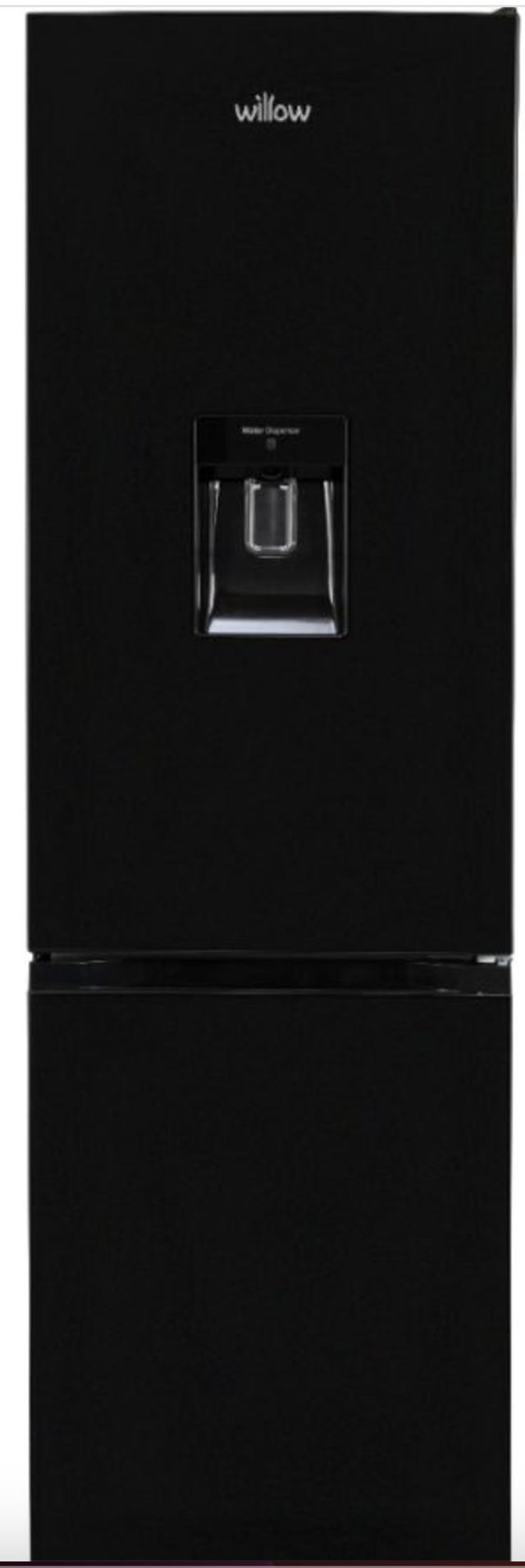 Willow WFFD250CDX 250L Fridge Freezer with Water Dispenser - Dark Inox