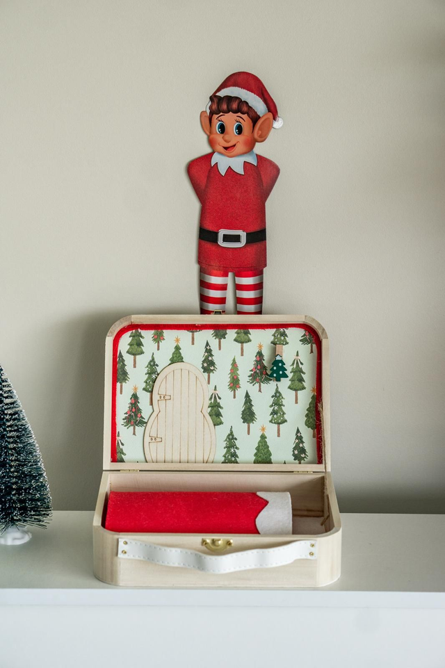 Mini valise magique - motif sapins