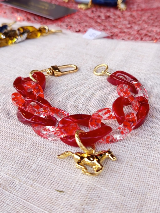 Bracelet gros maillons en acrylique Svara