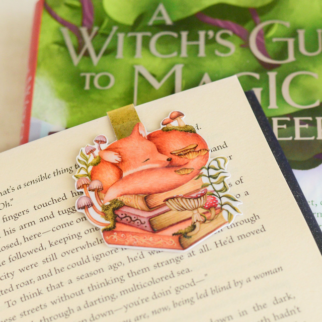 A Library Fox Magnetic Bookmark