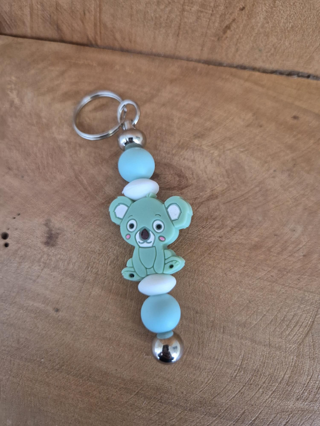Porte clef panda vert