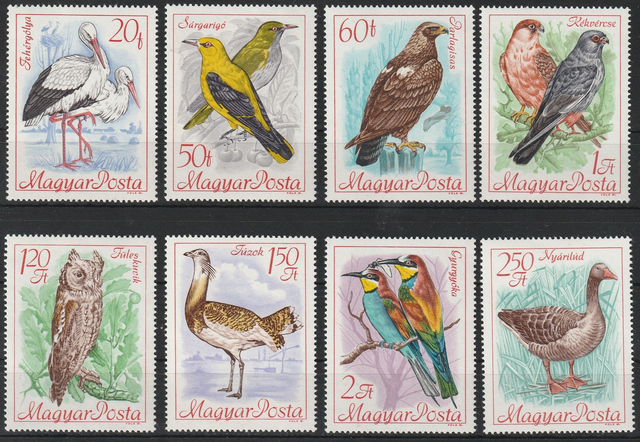 Hungary 1968 Birds set MNH