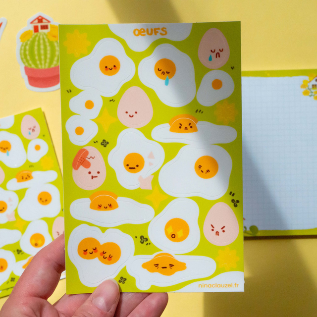 Planche de stickers &quot;Oeufs&quot;