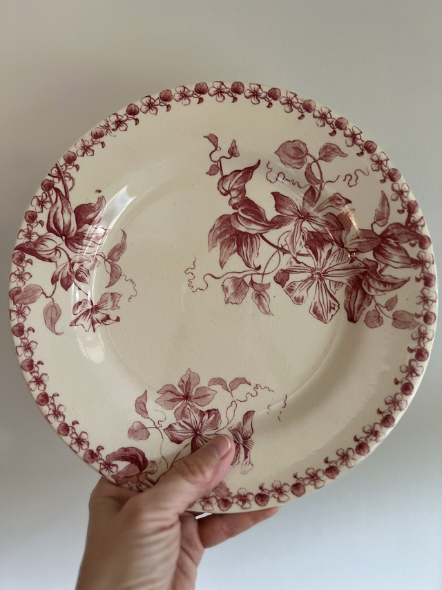 BORDEAUX - Duo d'assiettes plates modèle Bordeaux de la manufacture de Gien - Terre de Fer