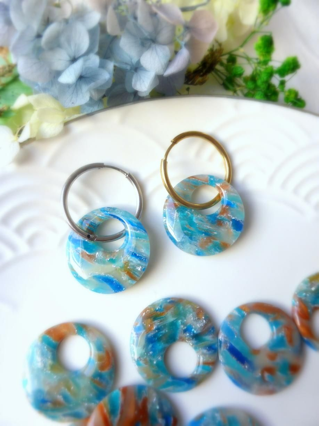 Perles rondes Reflets Marins - Mix &amp; Boucles