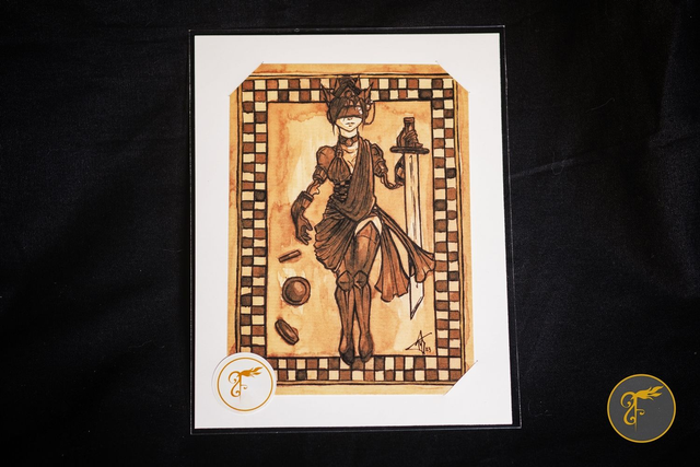 Illustration Dame Noire - Carte A6