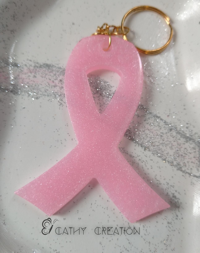 Porte clé octobre rose 