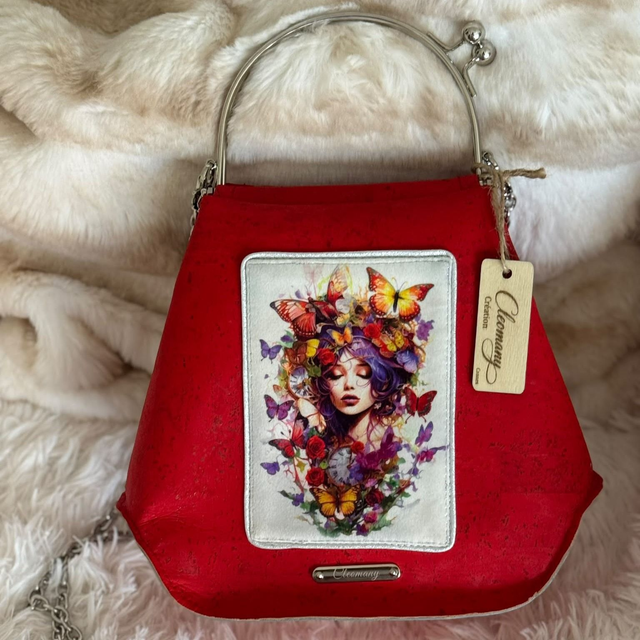 Sac Imperial ROUGE - femme papillons