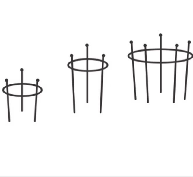 Single Ring plant Supports in 12mm or 10mm Steel
