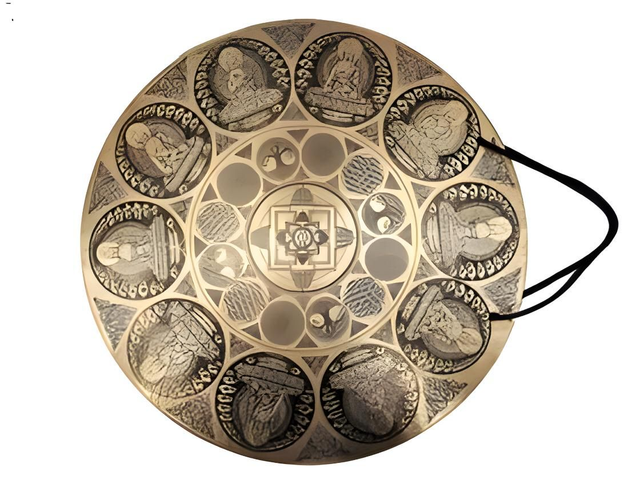 Gong de bronce grabado de 40 cm (ISH)
